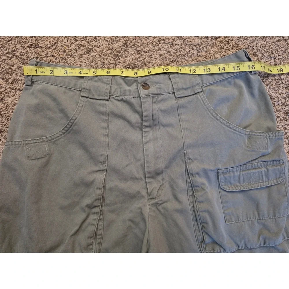 VTG Woman's Eddie Bauer Legend Darrington Cargo Shorts 14 Sage Cotton Utility